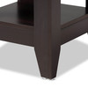 Baxton Studio Audra Dark Brown Finished Wood End Table 159-9867